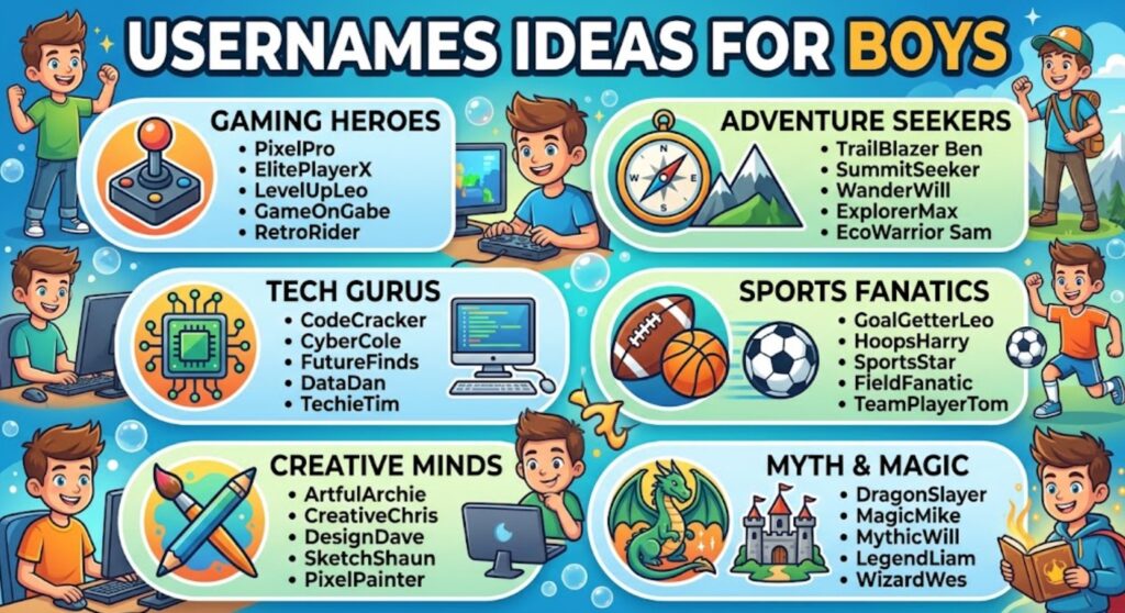 What Are the Best Usernames Ideas for Boys? Cool, Unique & Stylish Picks Usernames Ideas for Boys